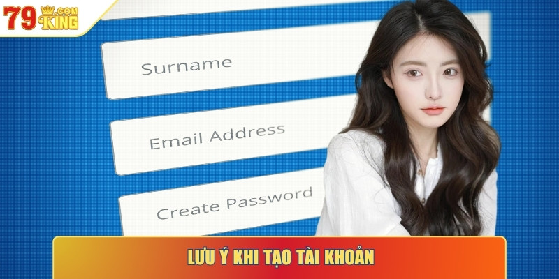 Lưu ý khi tạo tài khoản